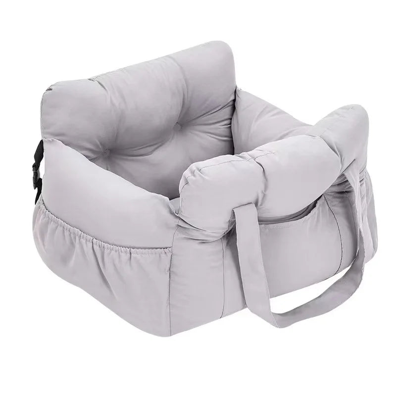 pet Car Seat with Safety Belt   Washable Travel Carrier with Secure Straps for Safe Car