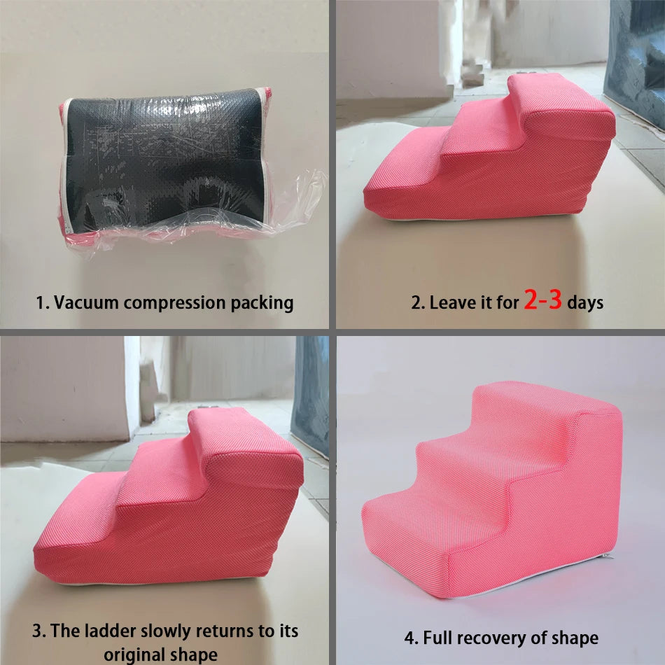 Ladder Dogs Pets Bone Shape Puppy Stairs Beside The Sofa Bed Ramp for Dogs Protecting Pet Joint Safety Stairs for Elderly Dogs