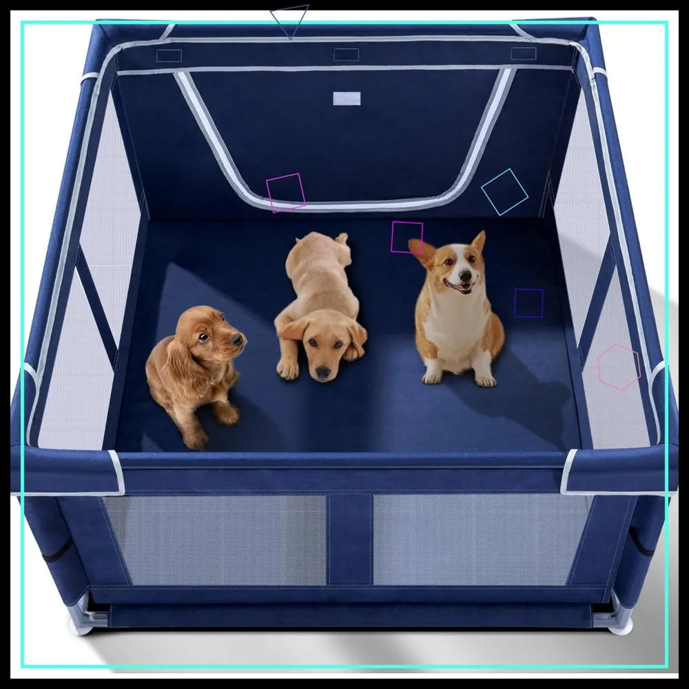 Indoor Pet Playpen for Small Dogs and Cats,
