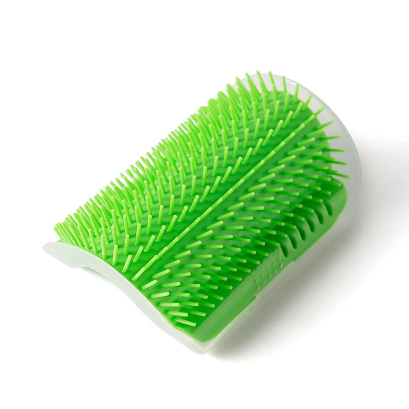Cat Massager Brush Pet Combs Stick-able Plastic Scratcher Remove Hair Grooming with Catnip Kitten Self-Clean Supply Accessories