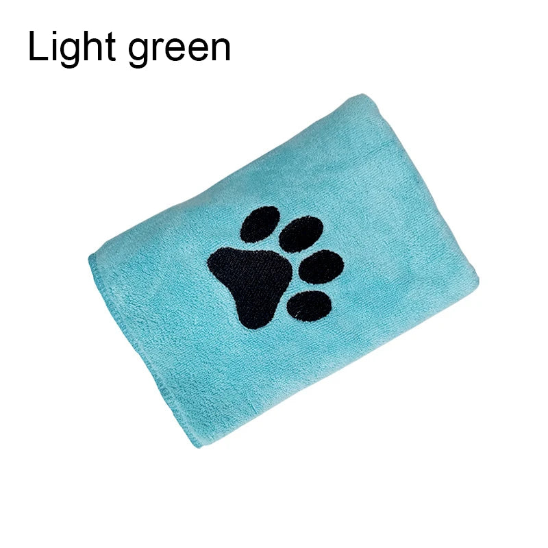 35*75cm/50*100cm Microfiber Pet Bath Towel Embroidered Super Soft Absorbent