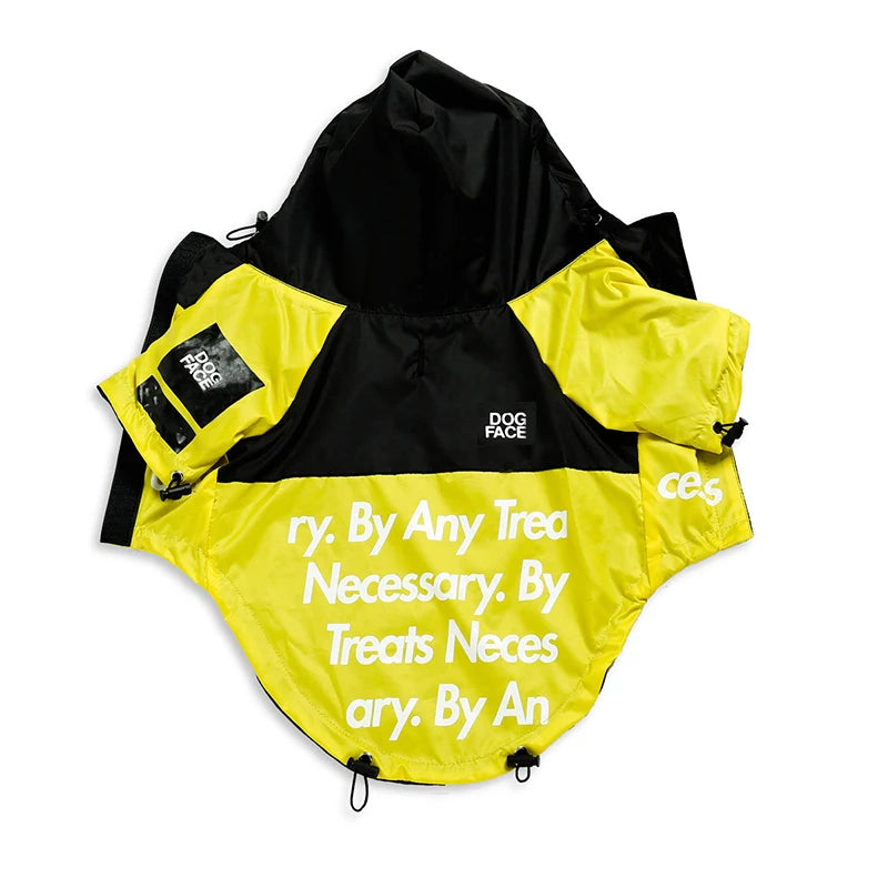 Dogface Pet Clothes Fashion Dog Raincoat Windproof Waterproof Dog Jacket Windbreaker Reflective Coats Large Dogs