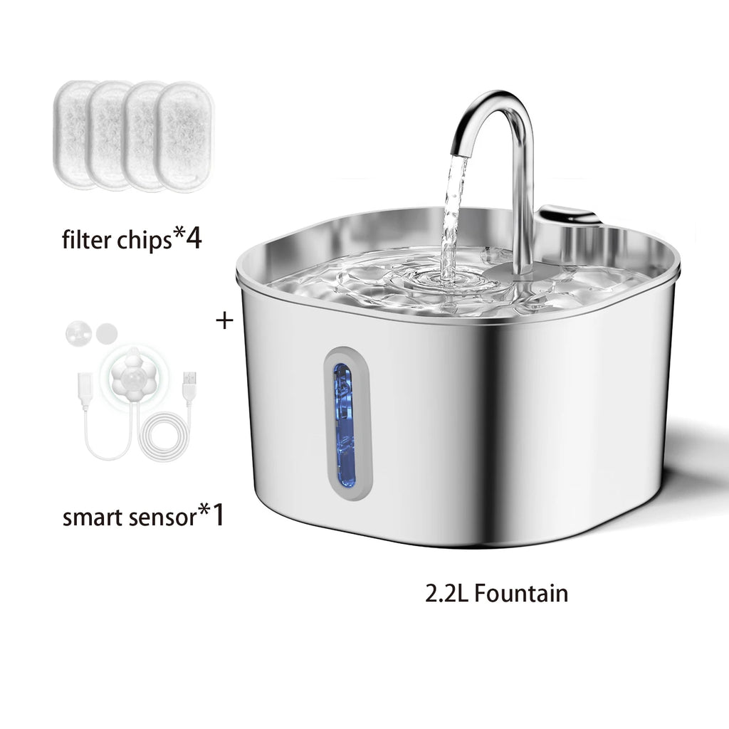 2.2L Automatic Cat, dog Water Fountain Stainless