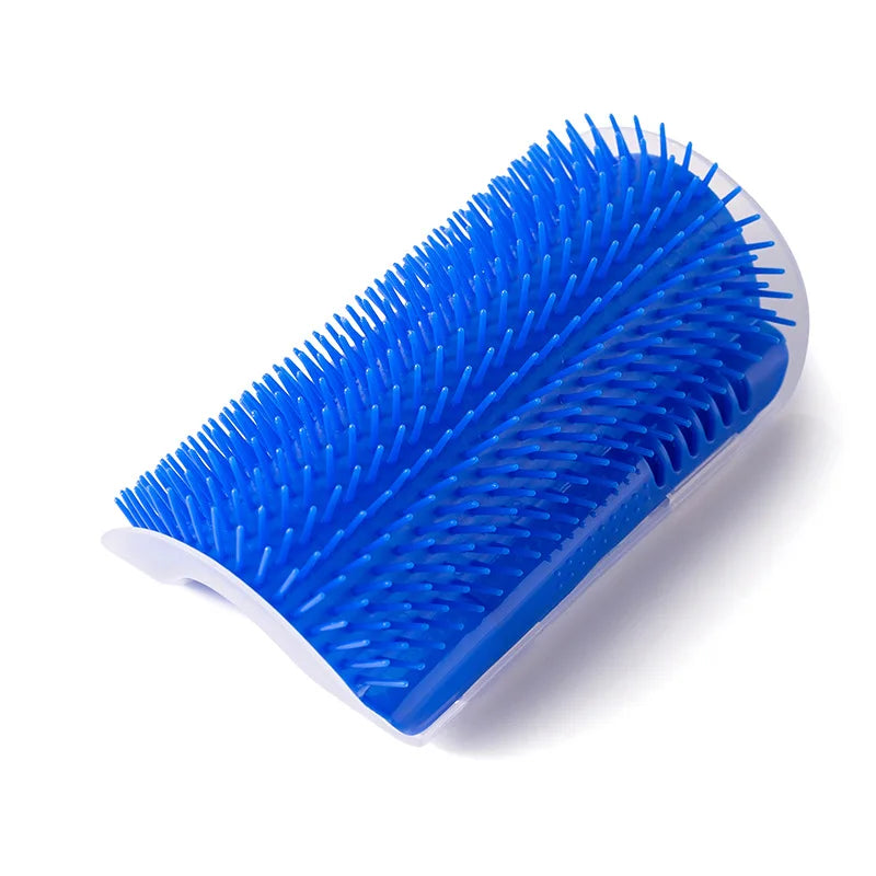 Cat Massager Brush Pet Combs Stick-able Plastic Scratcher Remove Hair Grooming with Catnip Kitten Self-Clean Supply Accessories