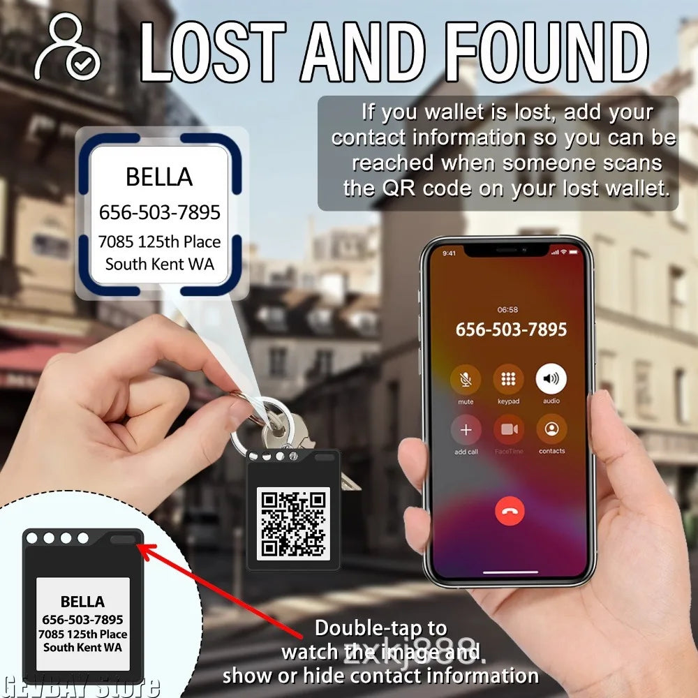 Memory Photo Transfer Screen 1.54' Inch 4 Color E-ink Display Keychain Badge Luggage Tag Pet Locator for Iphone IOS