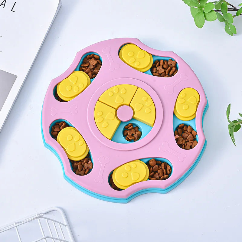 Food Dispenser Non-Slip Slowly Eating Bowl Cat Dogs Food Games