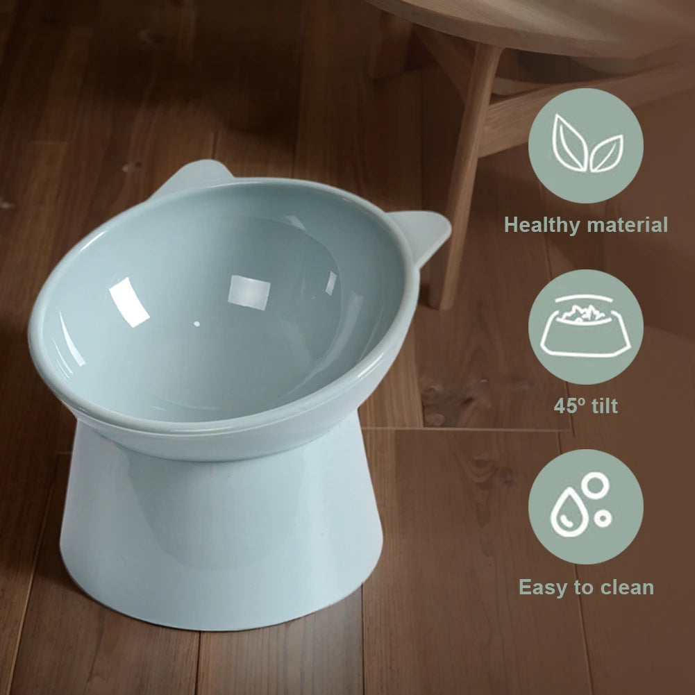Tilted Food Bowl Elevated Raised Food Bowl Non Slip