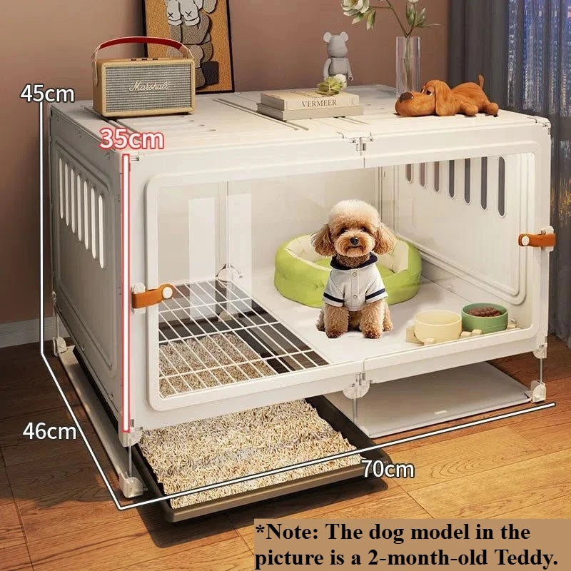 Household pet cage with separate toilet for small dogs Beagle and Teddy poodles one room one bathroom dog cage villa-style