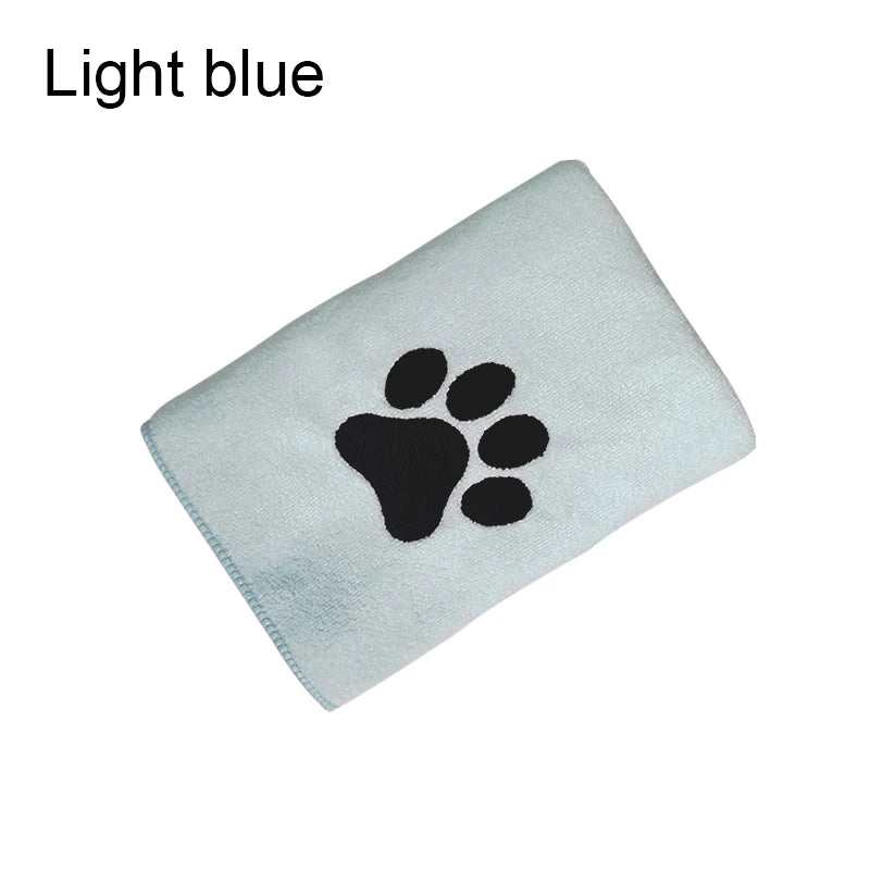35*75cm/50*100cm Microfiber Pet Bath Towel Embroidered Super Soft Absorbent
