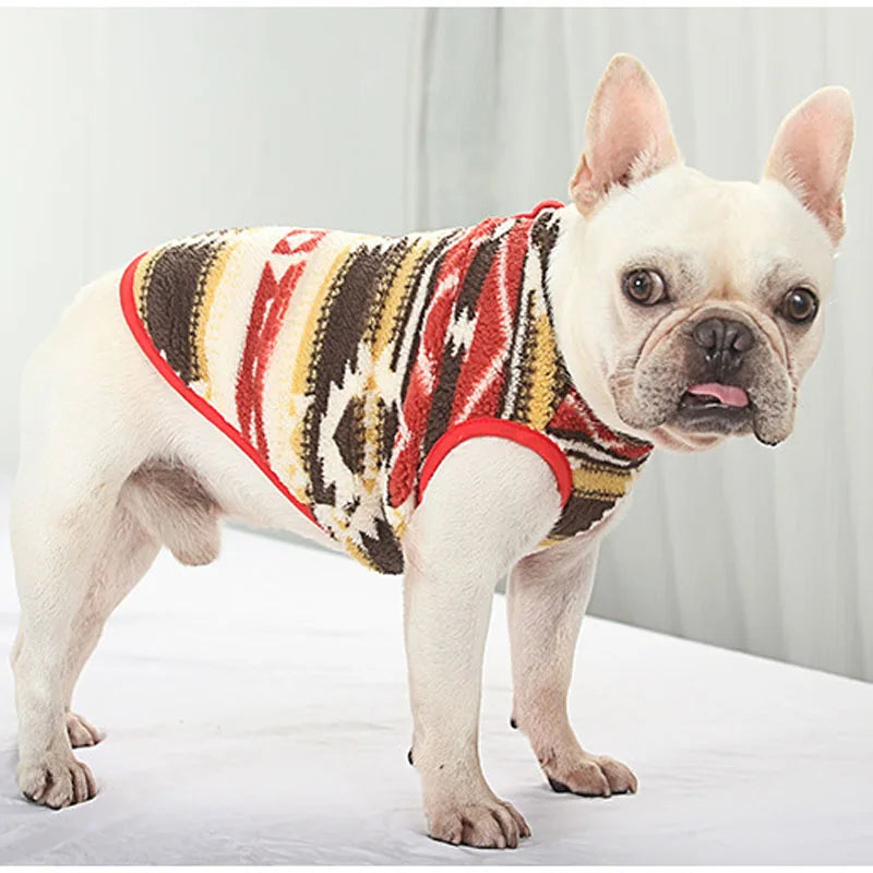 Fleece Dog Clothes Print Costume For Dog Warm Hoodies Suit Clothing For Small Dogs Dachshund Chiwawa Puppy Sweatshirt Sweater XL