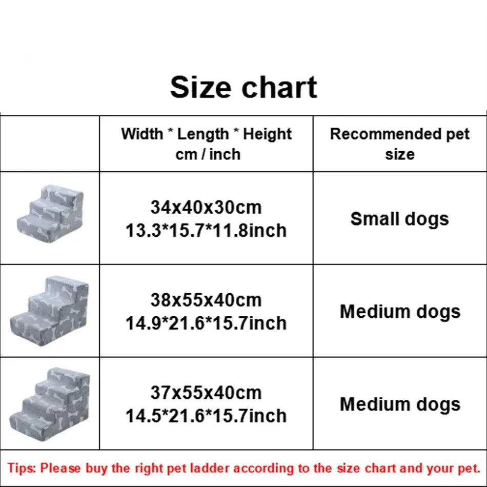Ladder Dogs Pets Bone Shape Puppy Stairs Beside The Sofa Bed Ramp for Dogs Protecting Pet Joint Safety Stairs for Elderly Dogs