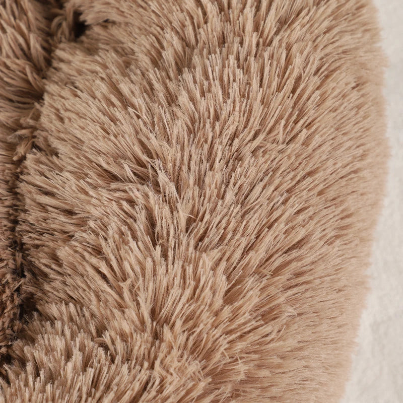 Fluffy Dog Bed Winter Warm Large Pet Products Small Sofa Baskets Pets Kennel Mat Puppy Cats Supplies Basket Blanket Accessories