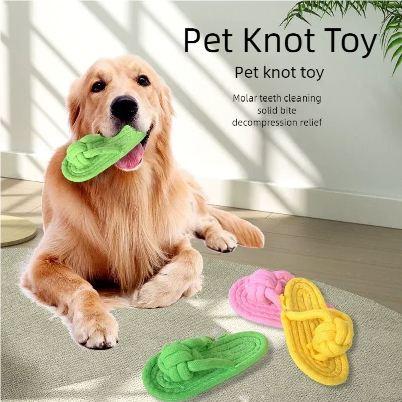 Pet Cotton Rope Slipper Knot Toy For Small Dogs