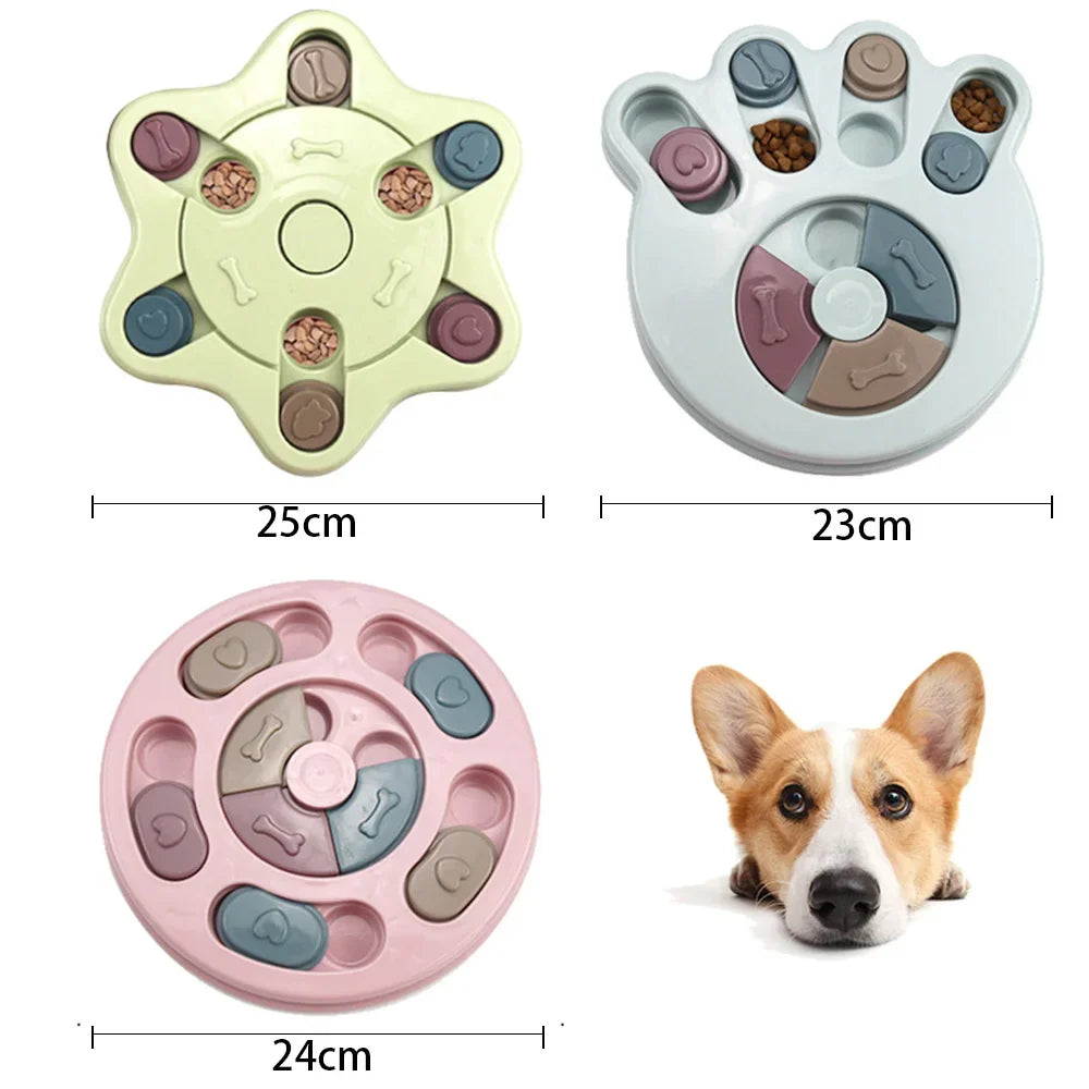 Food Dispenser Non-Slip Slowly Eating Bowl Cat Dogs Food Games