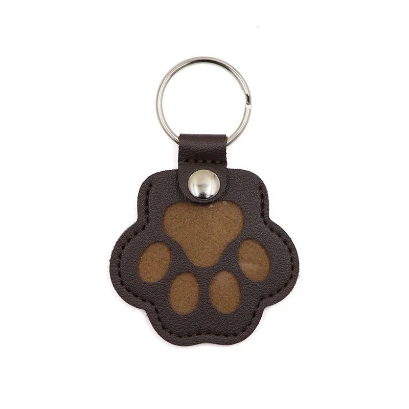 Pet Hair Memorial Keychain PU Leather Keepsake Locket for Cat Dog Fur Pet Hair Storage Pendant Handbag Hanging Accessories