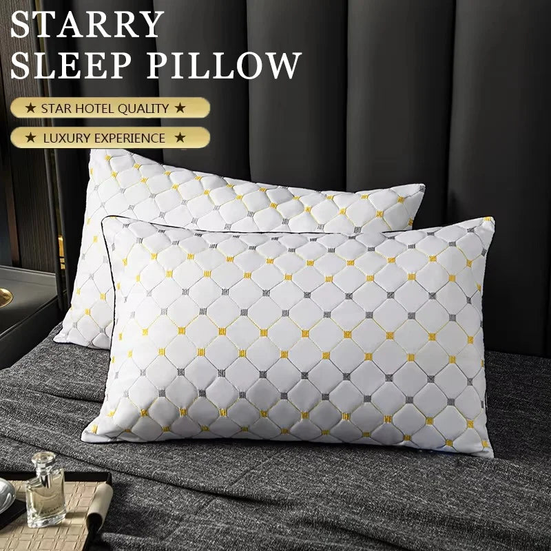 Polyester Pillow Insert for Adults - Hotel & Home Use Soft White Rectangular Bedding Core Durable Pillow for Dorm & Household