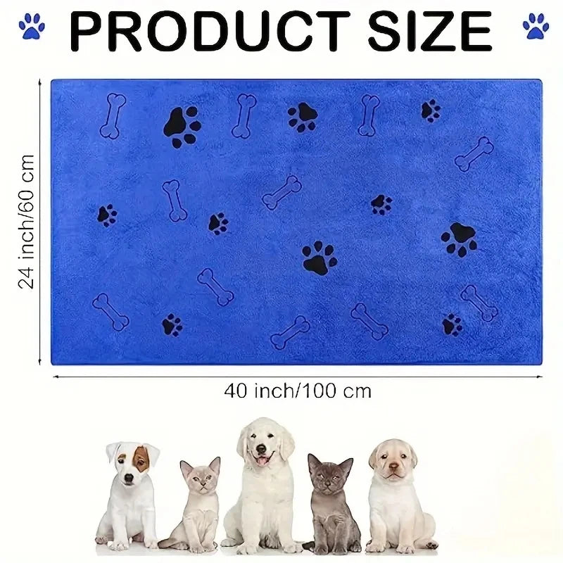 2pcs Soft Microfiber pet Towels - Quick Dry, Absorbent Pet Bath & Grooming Towels