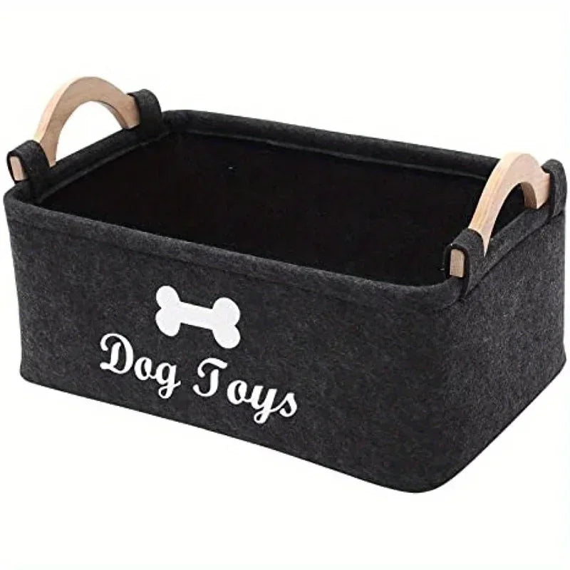 Pet dog toy felt storage box