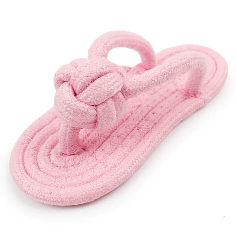 Pet Cotton Rope Slipper Knot Toy For Small Dogs