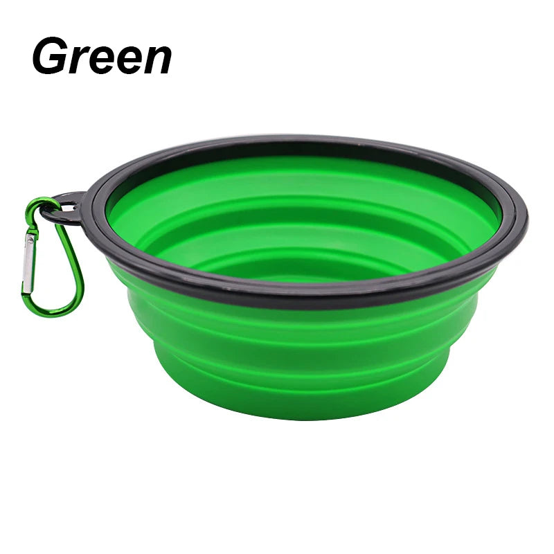Collapsible Dog Pet Folding Silicone Bowl Outdoor Travel Portable