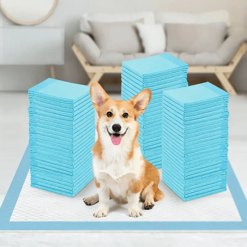 Super Absorbent Pets Pee Pads - 23.62x23.62,Leak-Proof Disposable Dog Pee Training Pads for Puppies, Dogs, Doggie, Cats, Rabbits