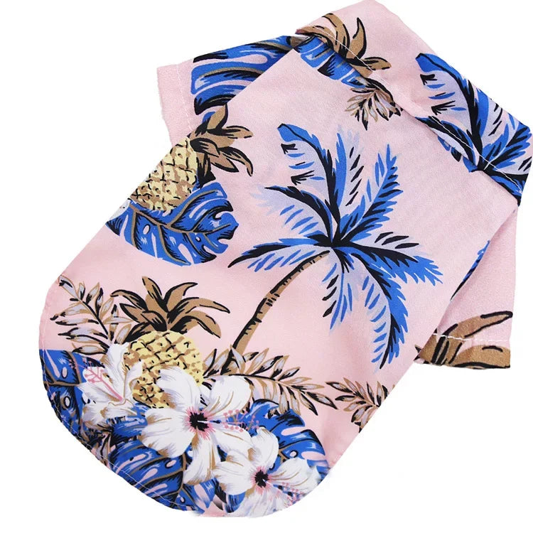 Hawaiian Pineapple Pet Shirt - Spring/Summer Thin Breathable Vest for Dogs & Cats