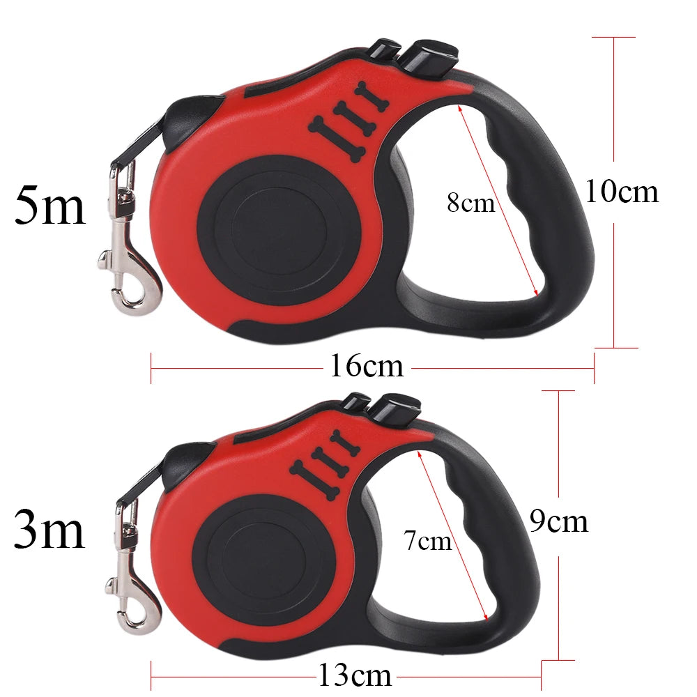 3m 5m Leash for Small Dogs Cat Automatic Retractable Durable Nylon Travel Walking Hiking Traction Rope