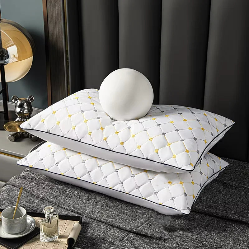 Polyester Pillow Insert for Adults - Hotel & Home Use Soft White Rectangular Bedding Core Durable Pillow for Dorm & Household