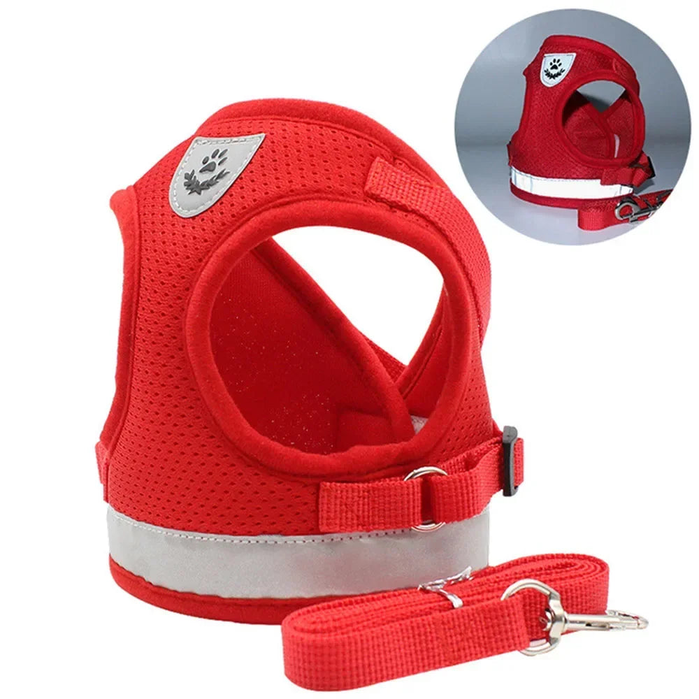 Cat Harness Leash Set Adjustable Reflective