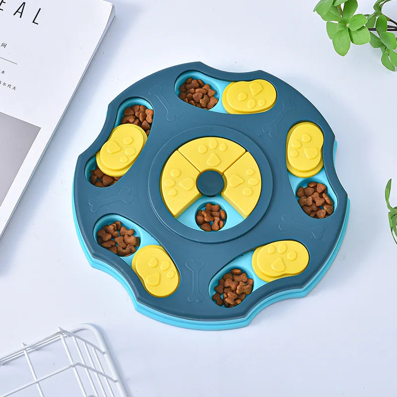 Food Dispenser Non-Slip Slowly Eating Bowl Cat Dogs Food Games