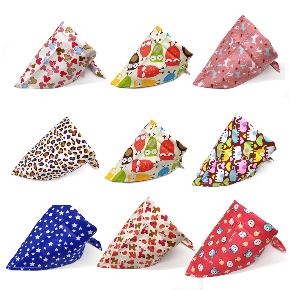 60Pcs Bulk 100% Cotton Dog cat Bandanas: Best Selling Spring Bibs