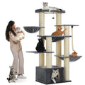 Cat Tower with Several Levels Cat House Climbing Tree with Hammock 11 Sisal Posts Large Perch