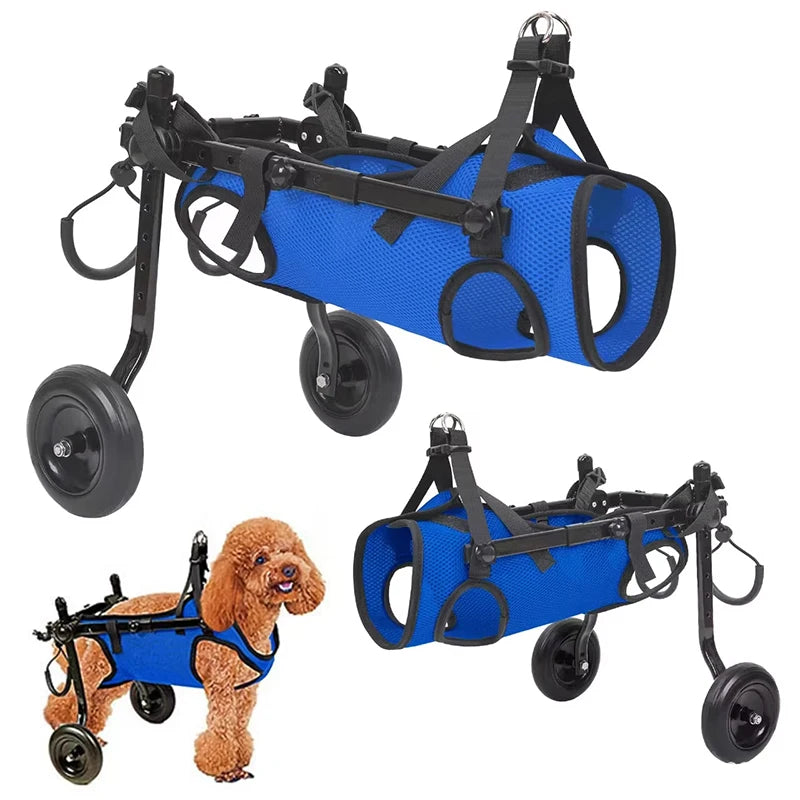 Slim Design Small Dog Wheelchair; Rehabilitation Equipment for Hind Limb Impaired Pets