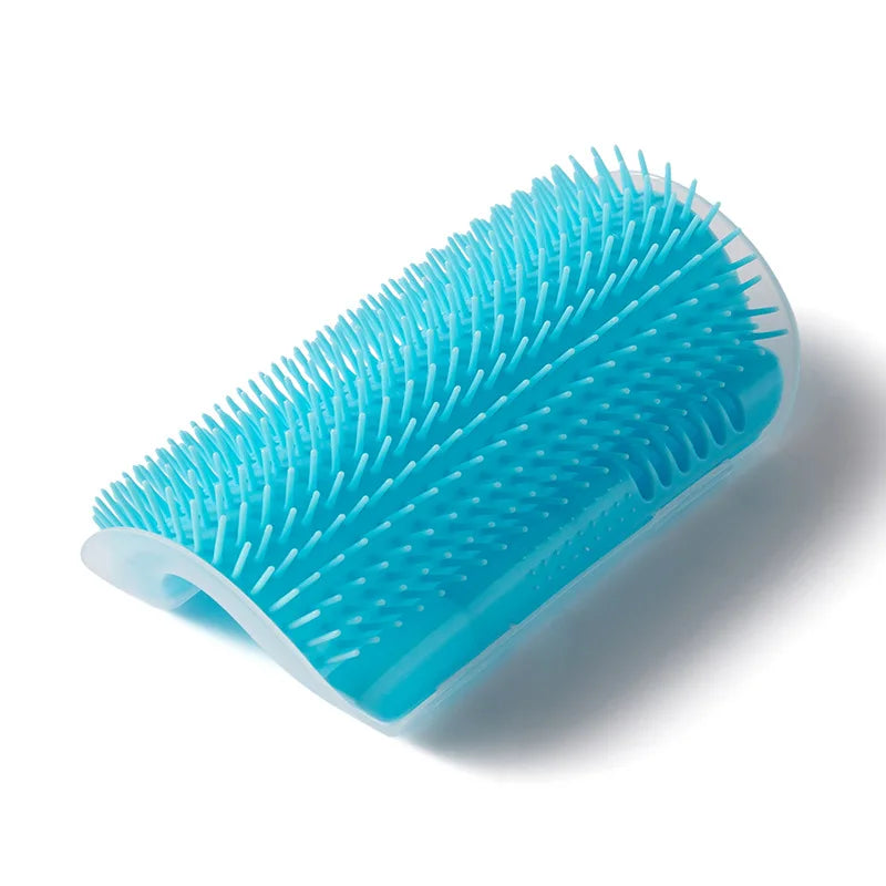 Cat Massager Brush Pet Combs Stick-able Plastic Scratcher Remove Hair Grooming with Catnip Kitten Self-Clean Supply Accessories