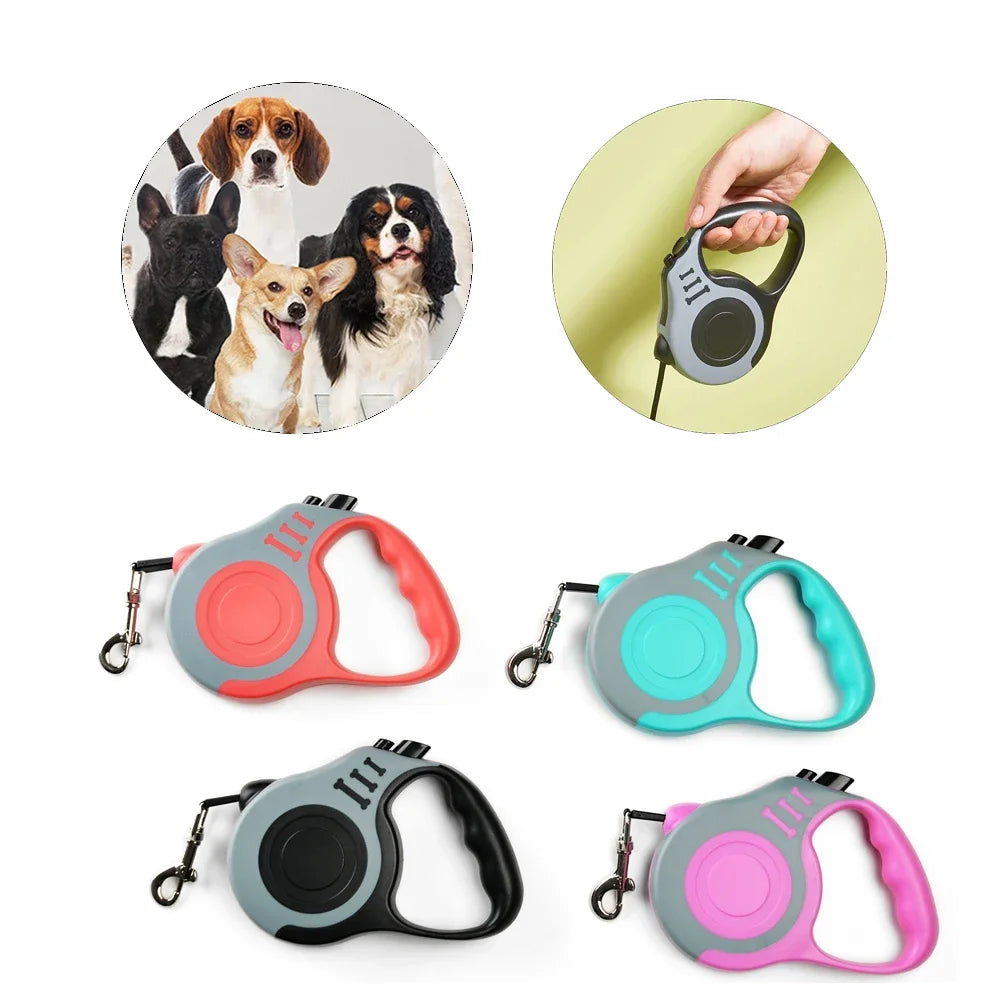 Automatic Retractable Strong Nylon Leash for Medium Pets