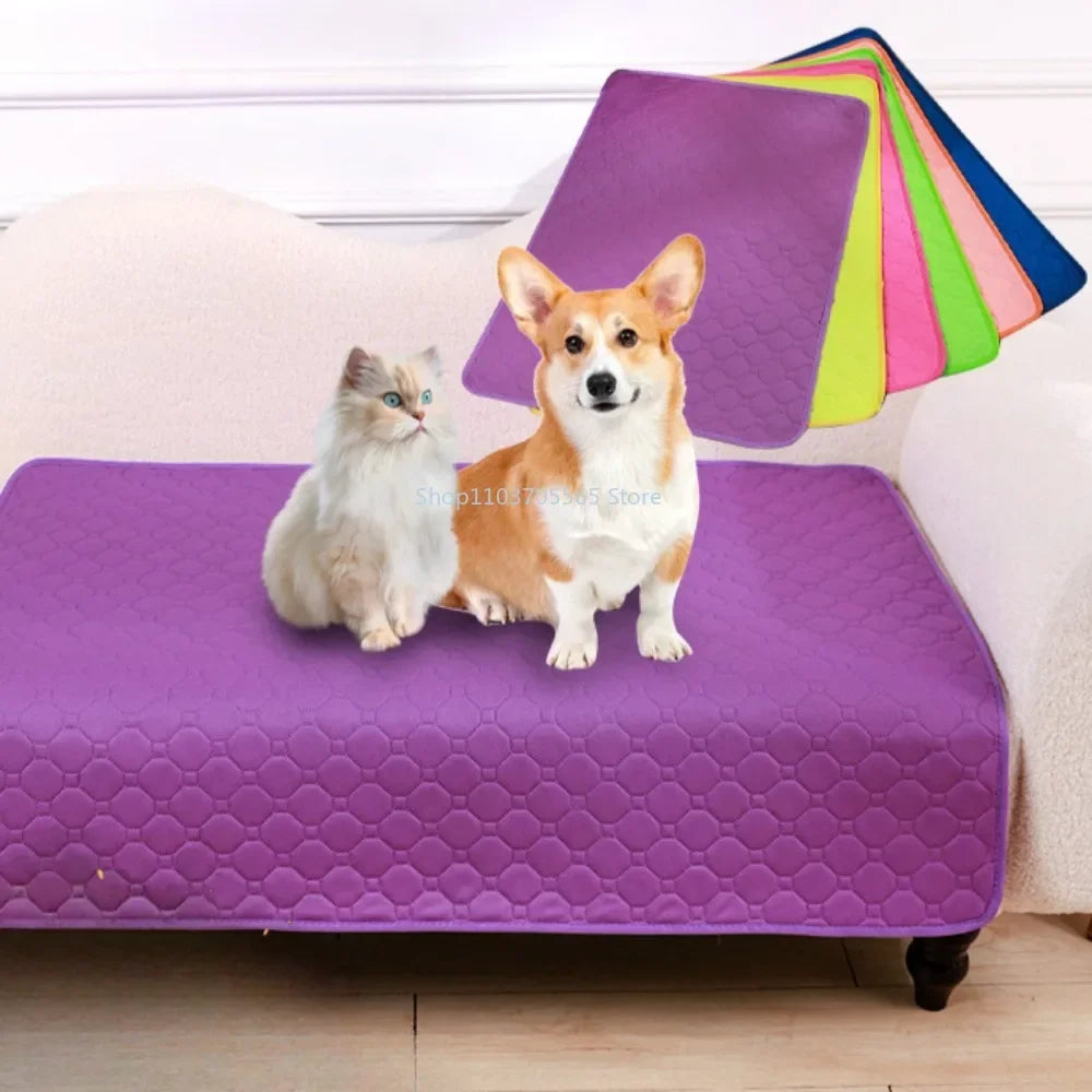 Reusable Dog Pee Pad Blanket Absorbent Diaper Washable Puppy Training Pad Pet Bed Urine Mat for Pet Car Seat Cover Pet Supplies