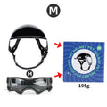 Dog Helmet and Dog Goggles for Small Dogs-Pet Motorcycle Helmet Hat with Ear Holes Adjustable Straps for Puppy Riding