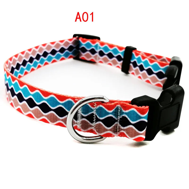 Adjustable Dog Collar Pet Collar for Small Medium Large Dog Walking Collars Flower Style Puppy Cat Collar Pet Supplies