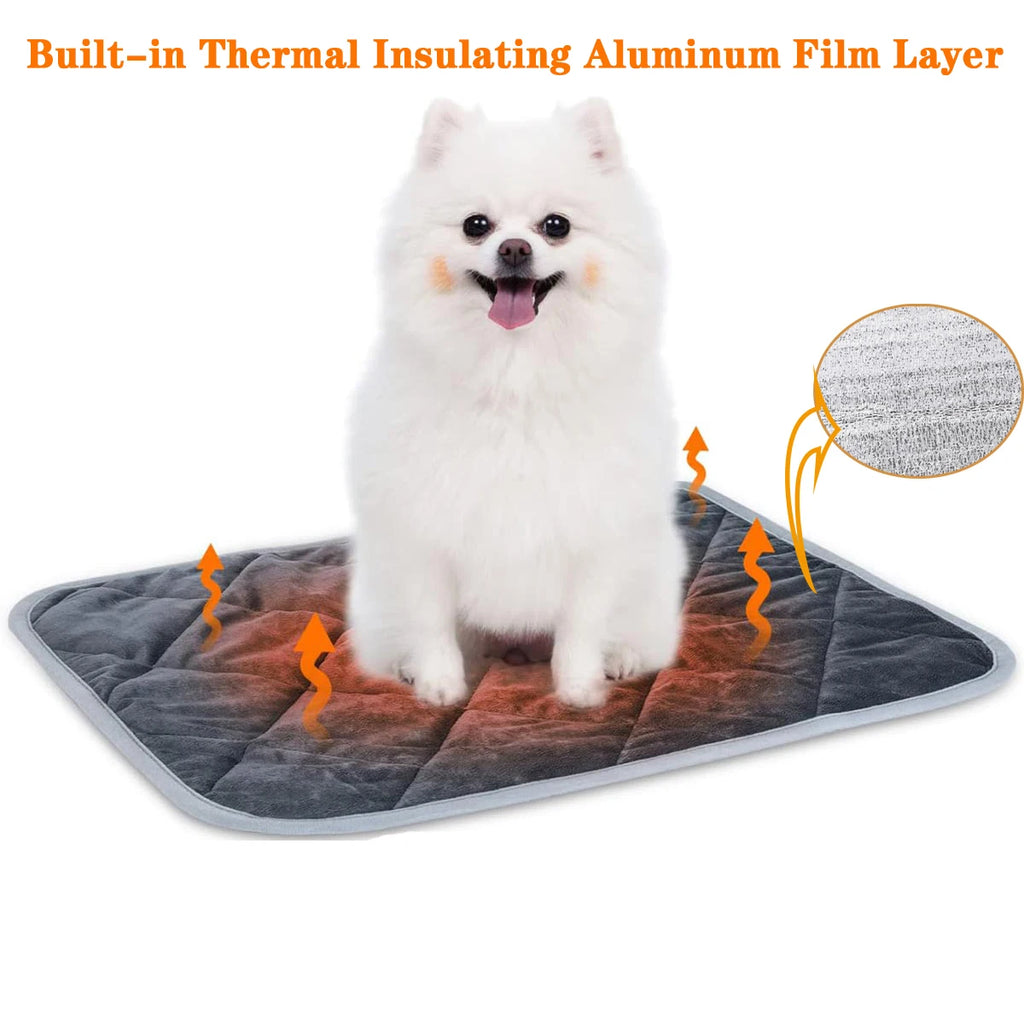 Self Heating Pet Pad, Extra Warm Thermal Crate Pad Washable Anti-Slip Kennel Mat Pet Supplies for Medium Small Dogs and Cats