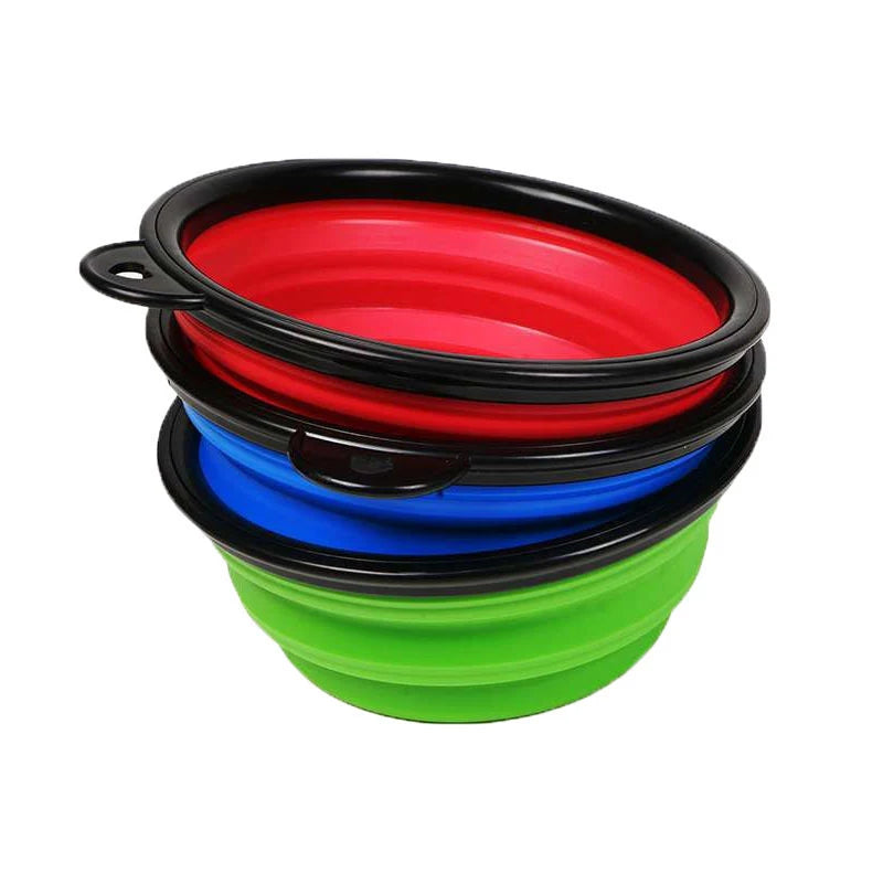 Collapsible Dog Pet Folding Silicone Bowl Outdoor Travel Portable