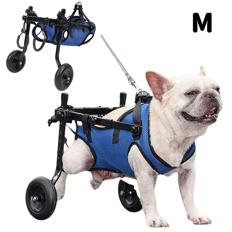 Slim Design Small Dog Wheelchair; Rehabilitation Equipment for Hind Limb Impaired Pets