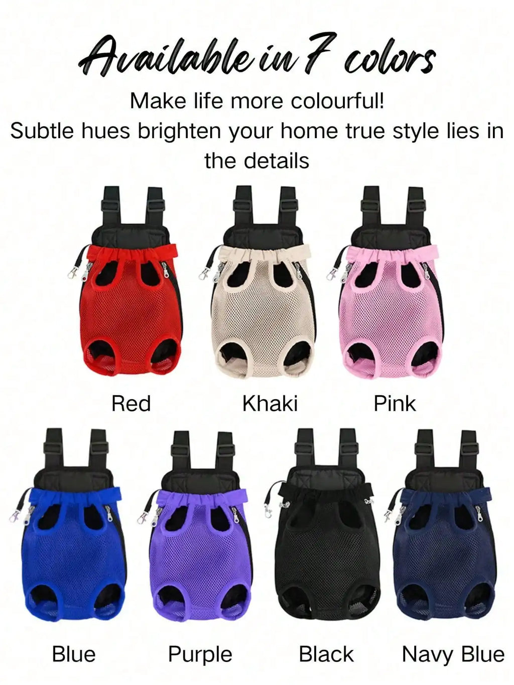 1pc Pet Chest Backpack Mesh Breathable Outdoor Cat Dog Carrier Gift