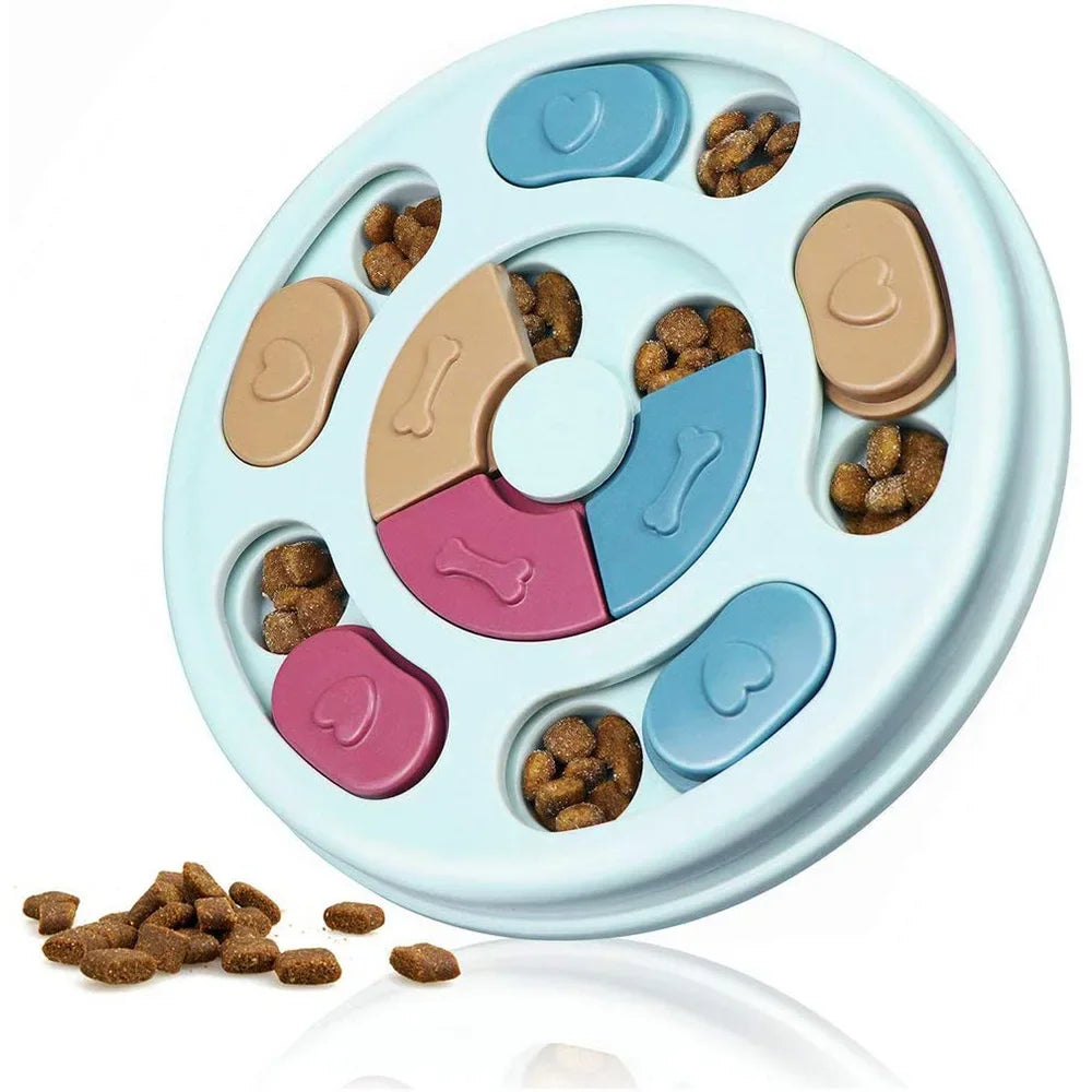 Food Dispenser Non-Slip Slowly Eating Bowl Cat Dogs Food Games