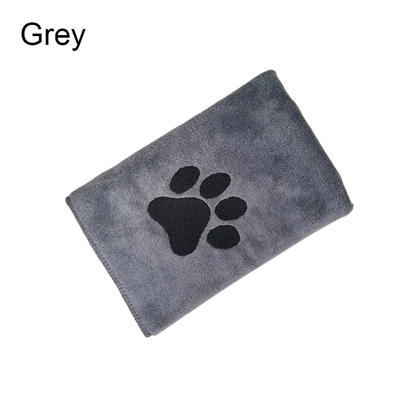 35*75cm/50*100cm Microfiber Pet Bath Towel Embroidered Super Soft Absorbent